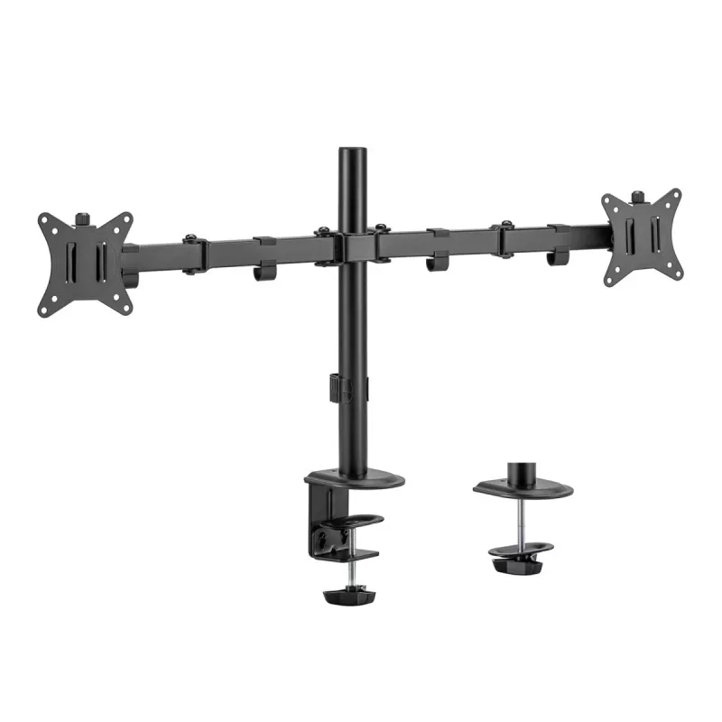Maclean stolový držiak na 2 monitory, VESA 75x75 a 100x100, 17-32, 2x 9kg, MC-754N