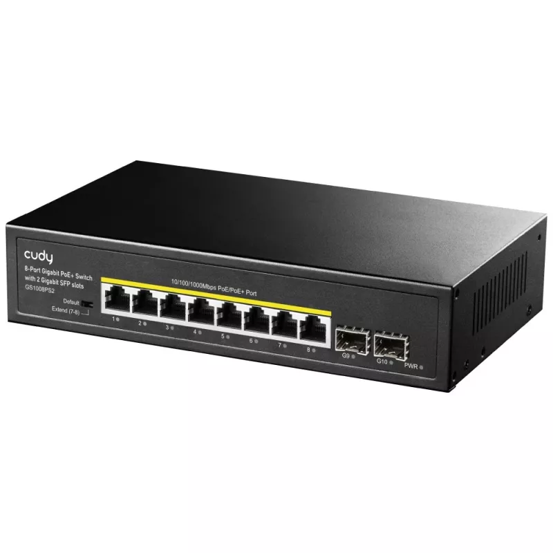 Nespravovaný switch Cudy GS1008PS2 Gigabit Ethernet 8 portov PoE