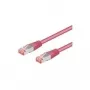 Goobay 93434 prepojovací kábel CAT 6, S/FTP (PiMF), LSZH, 1 m, magenta