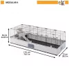 FERPLAST Modular 4 – klietka pre králiky a morčatá domáce – 179 x 72 x 56 cm