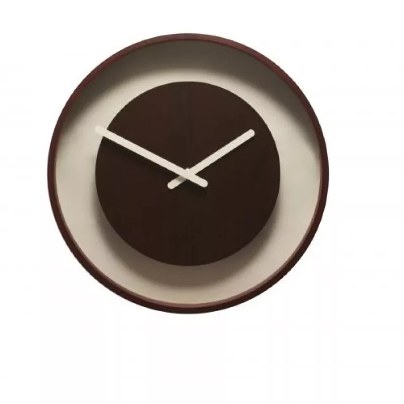 NeXtime hodiny 3046br Wood Loop, Ø30 cm, nástenné, tmavé drevo