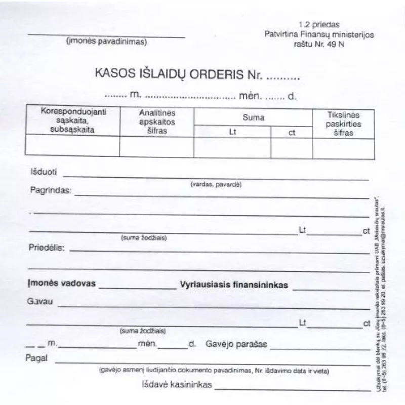 Výplatné pokyny, A6 (100) 0720-034
