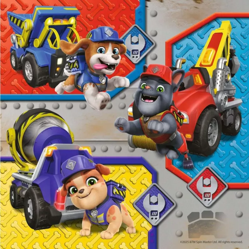Detská sada puzzle Ravensburger Rubble & Crew pracovné vozidlá — 3 puzzle × 49 dielikov