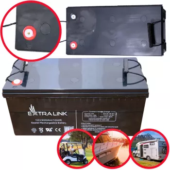 Extralink akumulátor AGM 12V 200Ah uzavretá olovená batéria (VRLA), 12 V, 200 Ah, bezúdržbová
