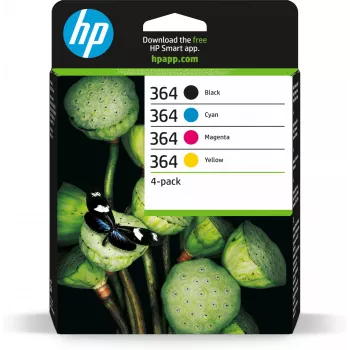 HP 364 4-balík čierna/azúrová/magenta/žltá originálne atramentové kazety