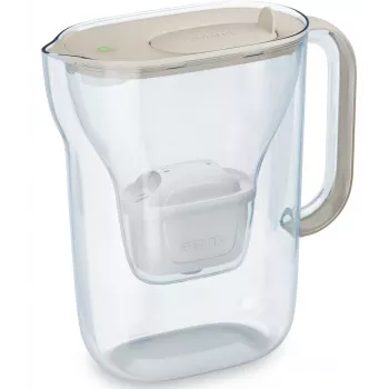 Filtračná kanvica na vodu BRITA Style Essential 2,4 L s 2 náhradnými kartušami (piesková)