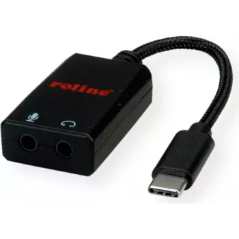ROLINE audio adaptér - USB-C (samec) na stereo mini jack konektor samec