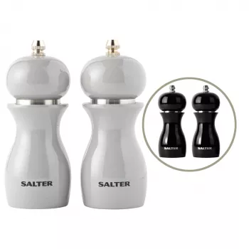 Mlynčeky na soľ a korenie Salter 7613 GYXR, lesklá sivá
