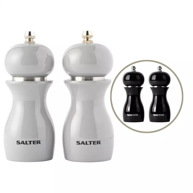Mlynčeky na soľ a korenie Salter 7613 GYXR, lesklá sivá