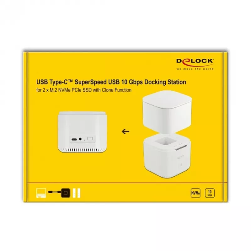 Puzdro na SSD DeLOCK 63331 biele M.2