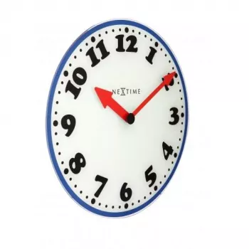 NeXtime nástenné hodiny 8151 Boy, Ø43 cm, biele/modré/čierne/červené