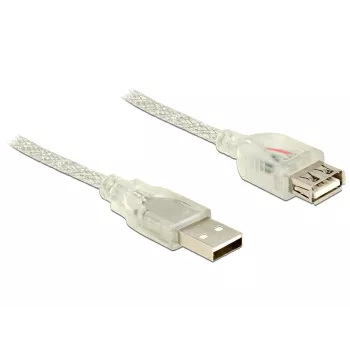 USB kábel DeLOCK 83881 USB 2.0 1 m USB A transparentný