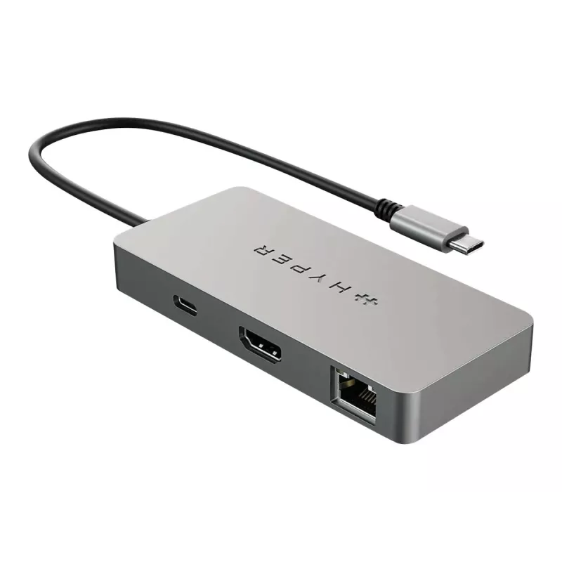 HYPER HDMB2 rozbočovač USB 3.2 Gen 1 (3.1 Gen 1) Type-C 5000 Mbit/s nehrdzavejúca oceľ