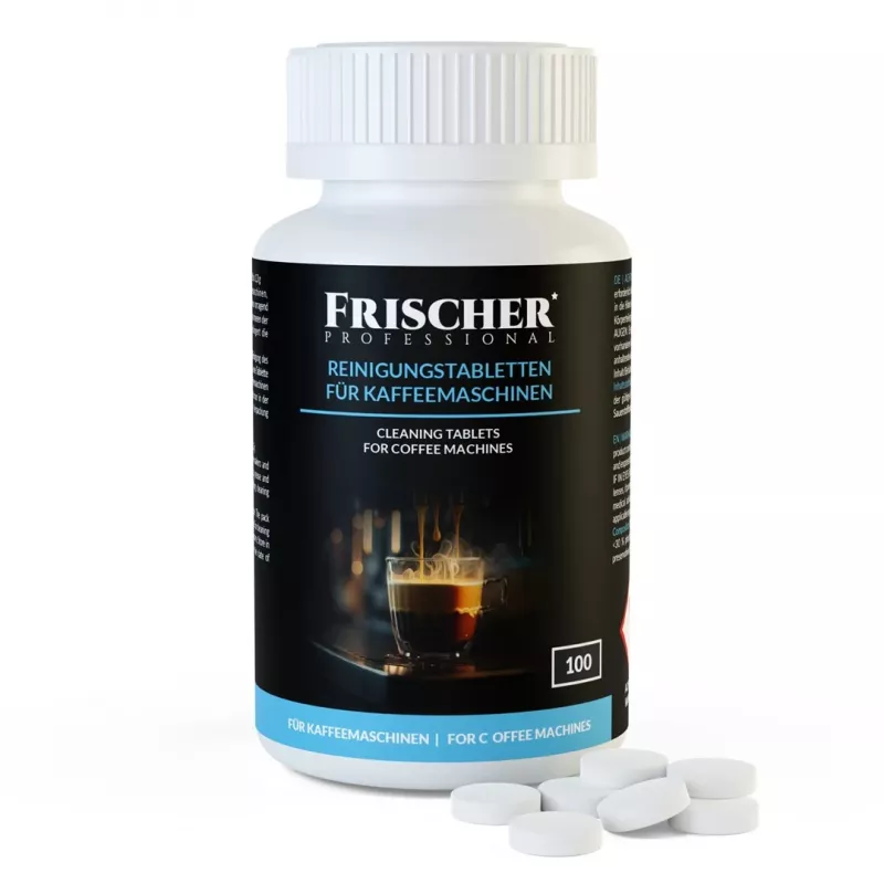 Čistiace tablety na kávovary FRISCHER 100 ks blister 1,3 g priemer 16 mm