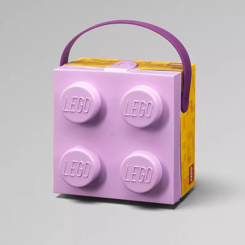Úložná krabica Room Copenhagen LEGO Box s rukoväťou levanduľová 40240004 – plastová úložná nádoba pre LEGO a hračky