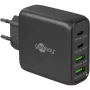 Goobay 64817 nabíjačka pre mobilné zariadenia slúchadlá - smartfón - tablet čierna AC rýchlonabíjanie interiér (64817)