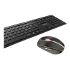 CHERRY DW 9100 slim klávesnica s myšou univerzálna RF Wireless + Bluetooth AZERTY francúzska čierna