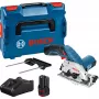 Akumulátorová ručná okružná píla GKS 12V-26 Professional, 12 voltov (modrá/čierna, 2x lítium-iónová batéria 3,0 Ah, v L-BOXX)