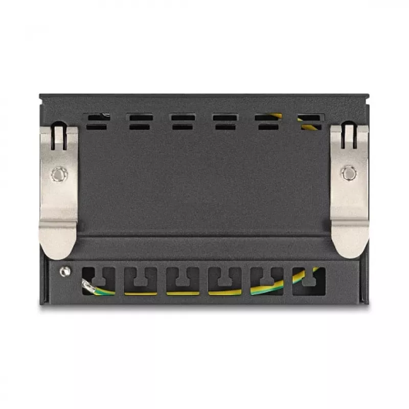 DELOCK zaslepovací panel 6-port pre Keystone RJ moduly, čierny, kov, pre montáž na stôl/stenu/lištu DIN