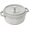 Okrúhly liatinový hrniec Staub La Cocotte 3,8 l Trüffel – smaltovaný, tesne priliehajúce veko