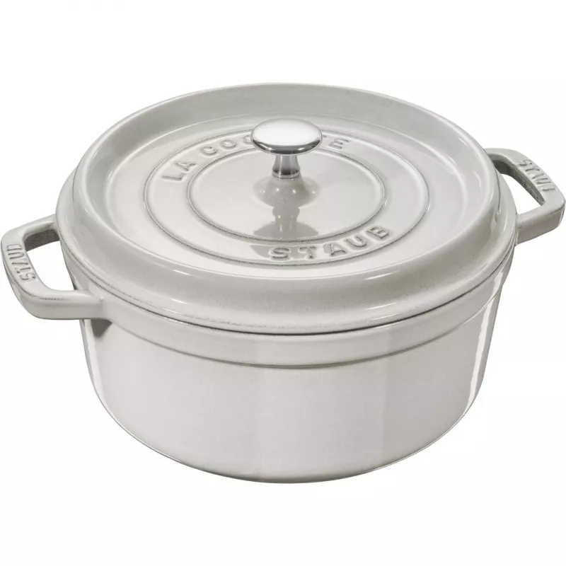 Okrúhly liatinový hrniec Staub La Cocotte 3,8 l Trüffel – smaltovaný, tesne priliehajúce veko