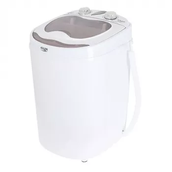 Práčka s horným plnením Adler AD 8055, prenosná, objem 3 kg, krémová, otočný regulátor, 150 W