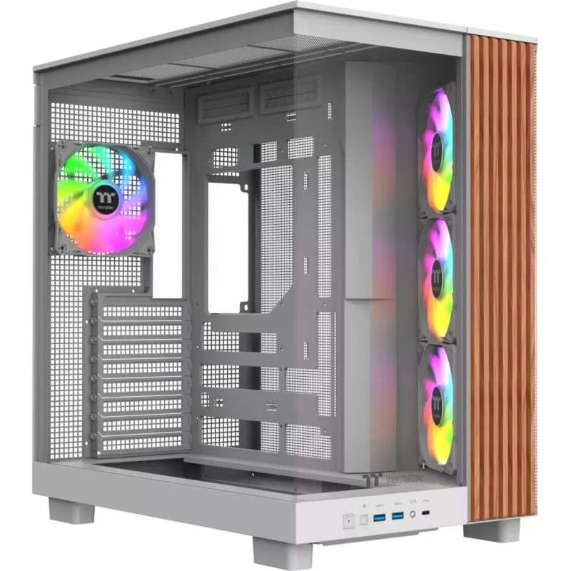 PC skriňa Thermaltake View 380 XL WS ARGB Snow White — Midi-Tower, podpora ATX, s oknom