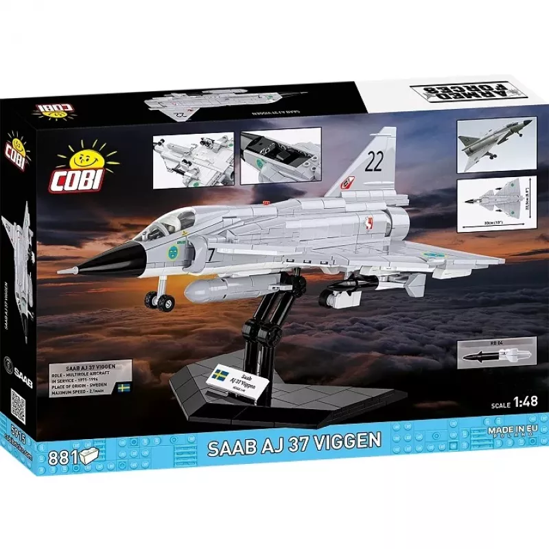 Cobi Blocks Saab AJ 37 Viggen 881-dielna stavebnica