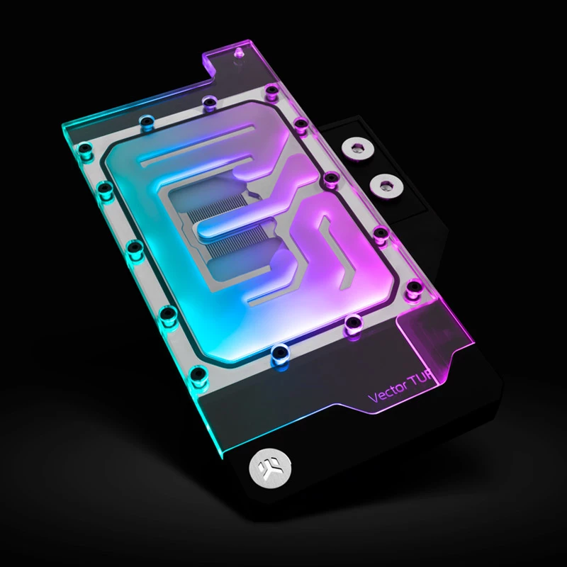 Water block EK Water Blocks akryl meď čierna nikel transparentná