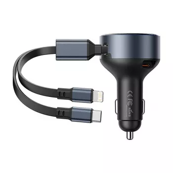 Autonabíjačka Vention FFOB0 30W s káblom USB‑C‑na‑Lightning, výkon 30 W na nabíjanie iPhone