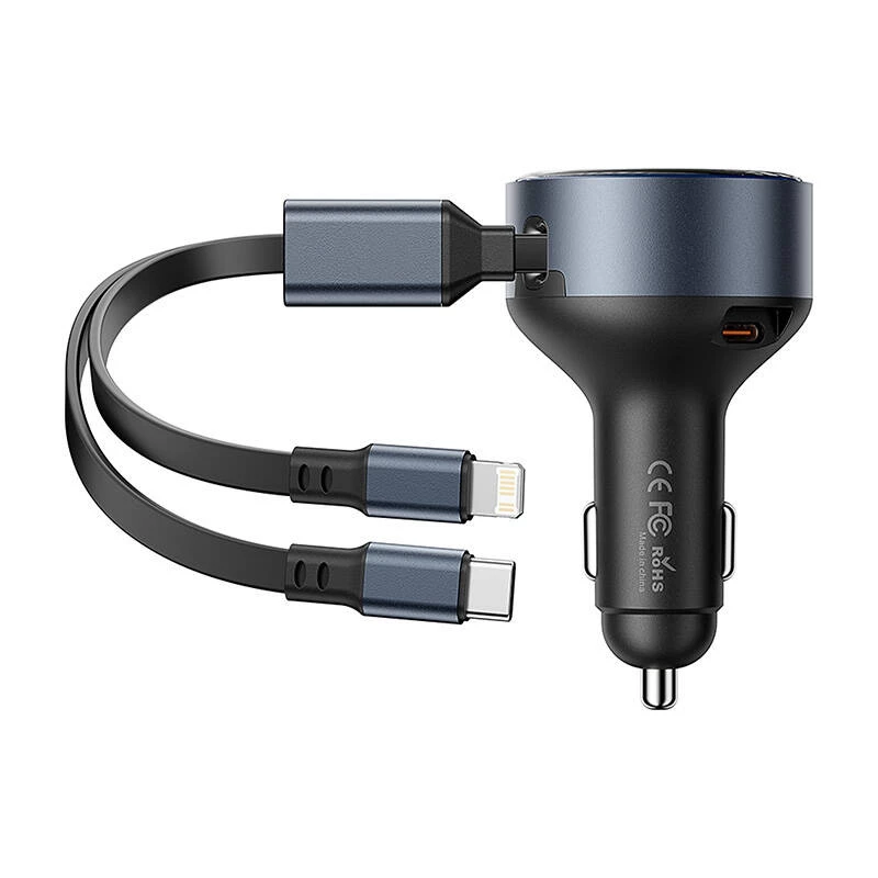Autonabíjačka Vention FFOB0 30W s káblom USB‑C‑na‑Lightning, výkon 30 W na nabíjanie iPhone