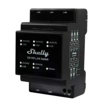 Smart switch Shelly LAN switch čierny AC 110-240V 1W