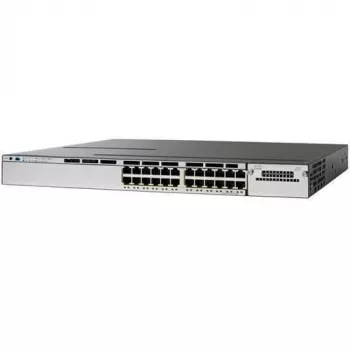Sieťový switch Cisco Catalyst WS-C3850-24U-S-RFB — managed L2/L3, 24x Gigabit PoE RJ-45, 1U, nehrdzavejúca oceľ