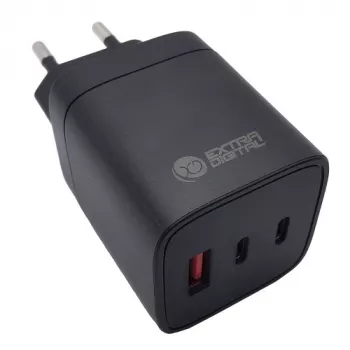 Nabíjačka EXTRA DIGITAL GaN 2x USB Type-C, USB Type-A: 65W, PPS