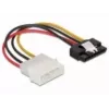 SATA HDD kábel DeLOCK 60120 4-polohový konektor samec s kovovou sponou rovný 0,12 m