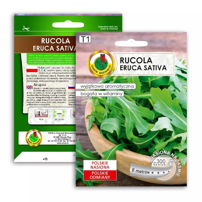 PNOS rukola Eruca sativa semená na páse, 6 m