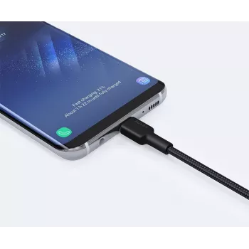 Kábel USB-C na USB-A Aukey CB-CA2, nylonový oplet, Quick Charge 3 A, 1 m