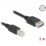 USB kábel DELOCK 81532 — USB 2.0, USB A na USB B, 3 m, čierny