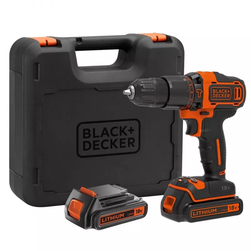 Black & Decker BDCHD18KB-QW bezskľučidlový vrták čierna, oranžová