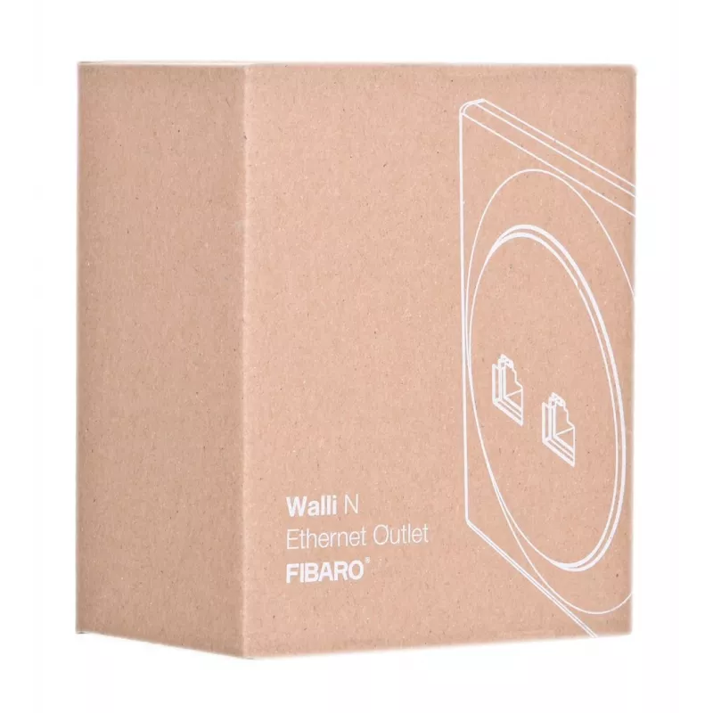 Fibaro Walli N zásuvka 2 x RJ-45 biela
