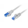 Sieťový kábel LANBERG PCF6A-10CC-1500-S Cat6a S/FTP, 15 m, RJ-45, sivý