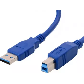 USB kábel Helos 014681 USB 3.2 Gen 1 1m USB A USB B modrý