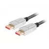 DisplayPort kábel LANBERG CA-DPDP-20CU-0010-BK — DisplayPort na DisplayPort, 1 m, čierny/strieborný