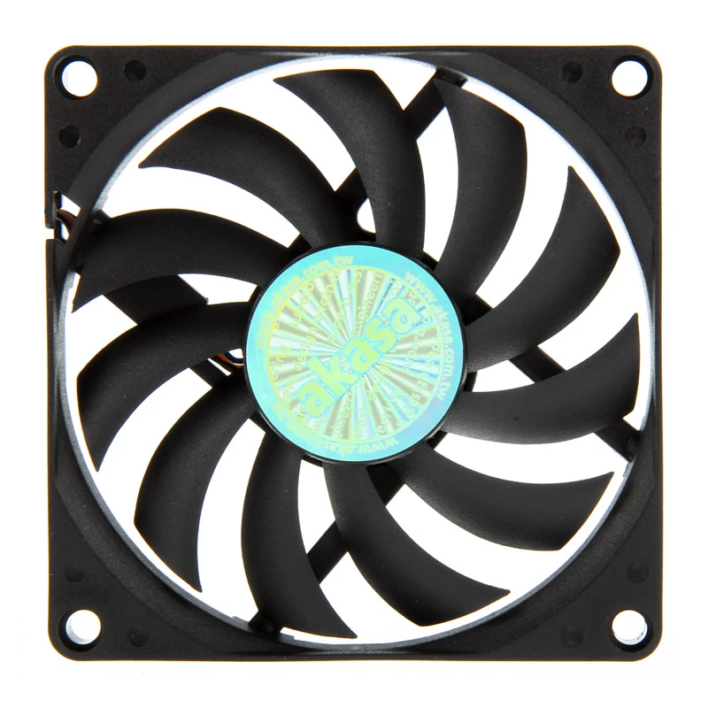 AKASA AK-FN076 80 mm ventilátor do skrine - čierny