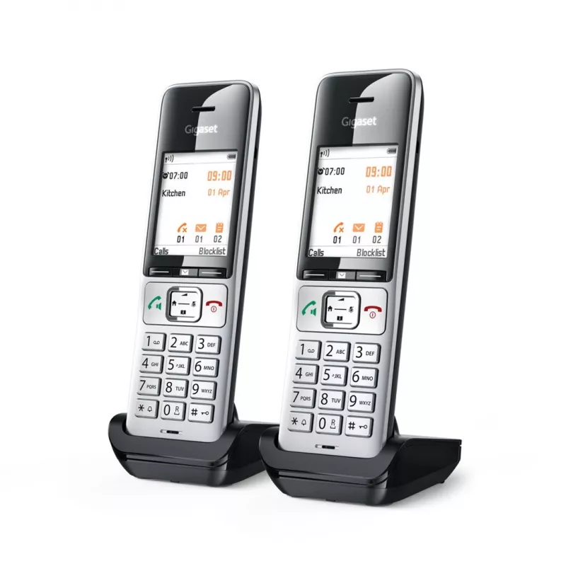 Gigaset COMFORT 500HX duo analógový/DECT telefón identifikácia volajúceho čierny, strieborný