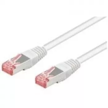 Wentronic Goobay CAT 6 patch kábel, S/FTP (PiMF), biely, 0,25 m – LSZH bezhalogénový, meď (93217)
