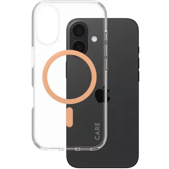 PanzerGlass CARE Urban Combat transparentné puzdro s Peachy MagSafe iPhone 16