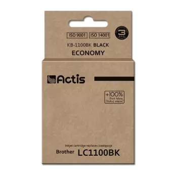 Actis KB-1100Bk atrament (náhrada za Brother LC1100BK/980BK; Standard; 28 ml; čierny)
