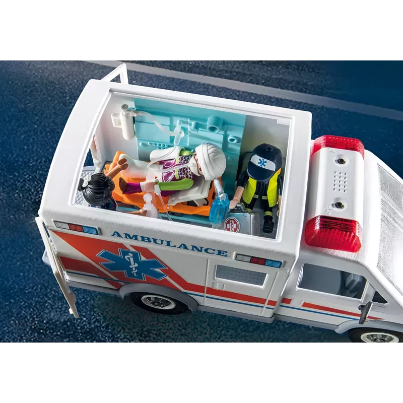 Hračkárska sanitka PLAYMOBIL 71232 — viacfarebná, pre 4–10 rokov, AAA batéria
