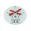NeXtime hodiny 8807 Windmil, Ø30 cm, nástenné, biele/čierne/červené